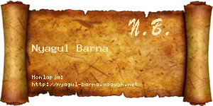 Nyagul Barna névjegykártya